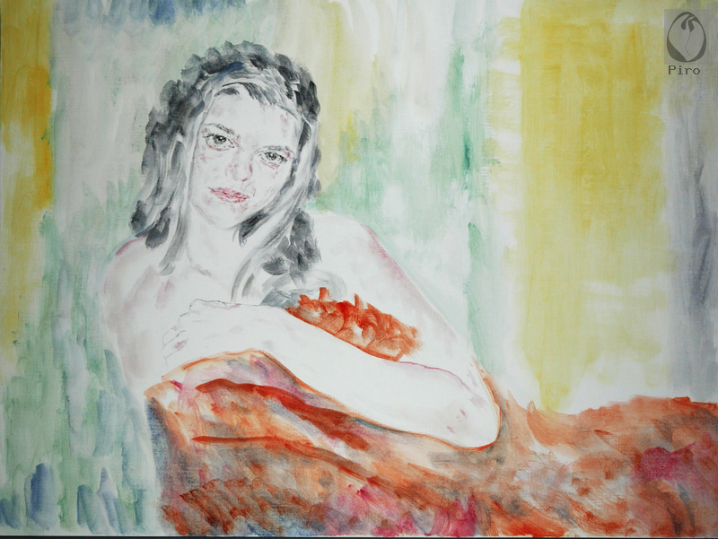 oil on paper - olio su carta di Piro